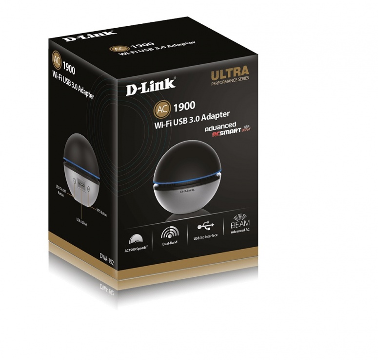 Imagine Adaptor retea Dual Band USB 3.0 AC1900, D-LINK DWA-192-2
