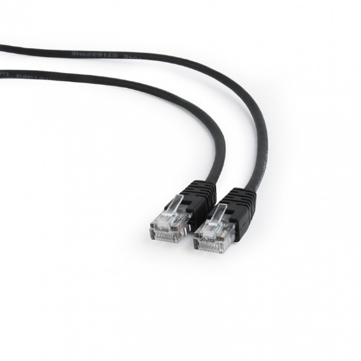 Imagine Cablu retea UTP Cat.5e 3m negru, Gembird PP12-3M/BK