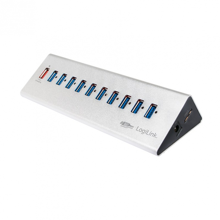 Imagine HUB USB 3.0 cu 10 porturi + 1 x Incarcare rapida/Fast Charging 3.0, Logilink UA0229