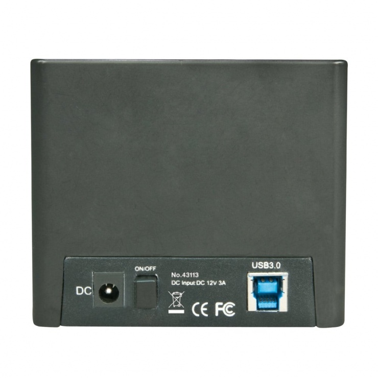 Imagine Docking station USB 3.0 pentru HDD SATA 2.5"/3.5" cu functie de Clona, LINDY L43113