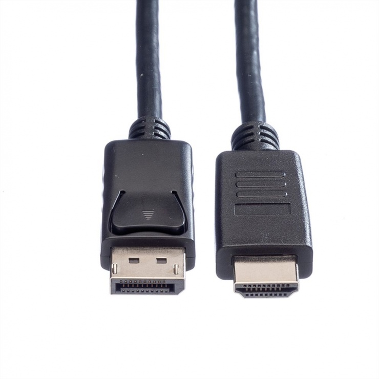 Imagine Cablu Displayport la HDMI 2m T-T Negru, Roline 11.04.5781 
