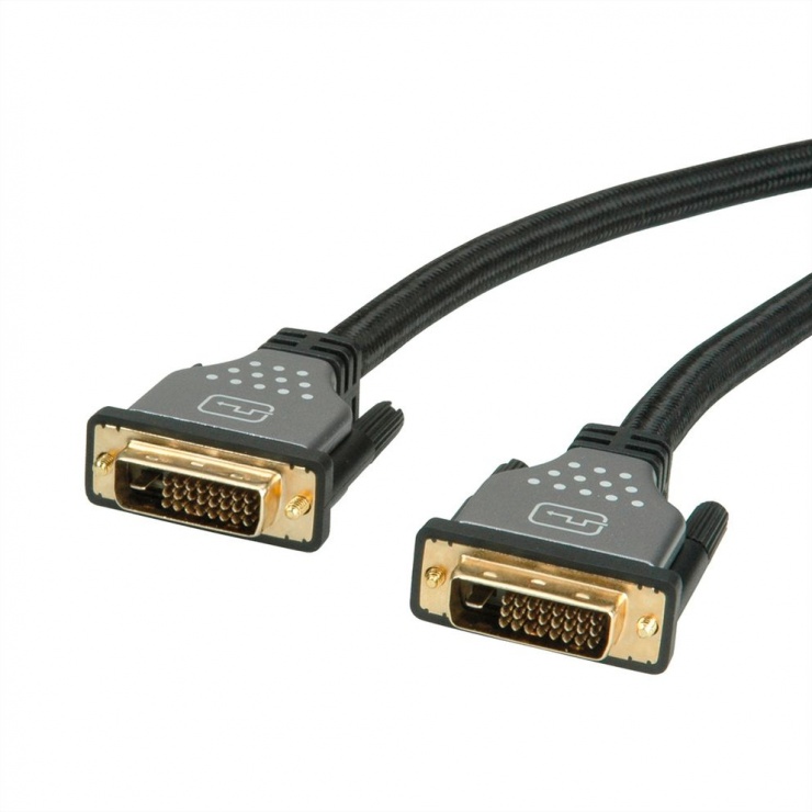 Imagine Cablu DVI-D Dual Link 24+1 pini T-T 3m, Roline 11.04.5862