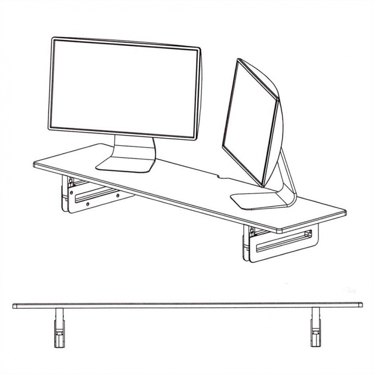 Imagine Stand pentru monitor/laptop extra wide Negru, Value 17.99.1341