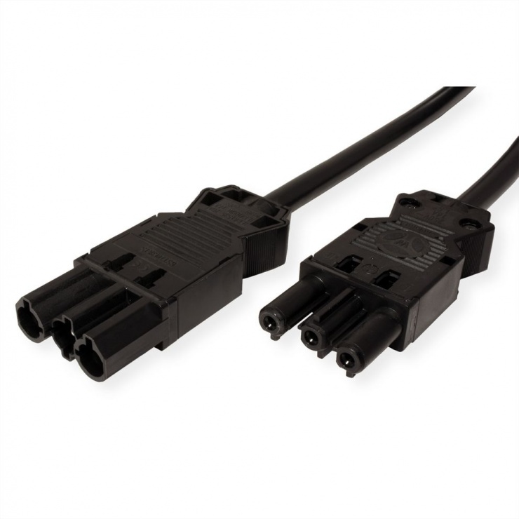 Imagine Cablu prelungitor GST18-3 pini T-M 2m negru Halogen Free, Bachmann 375.082