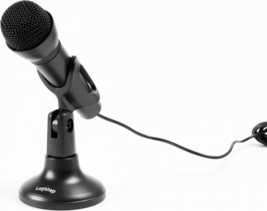Imagine Microfon desktop jack 3.5mm Negru, Logistep LS-MIC800