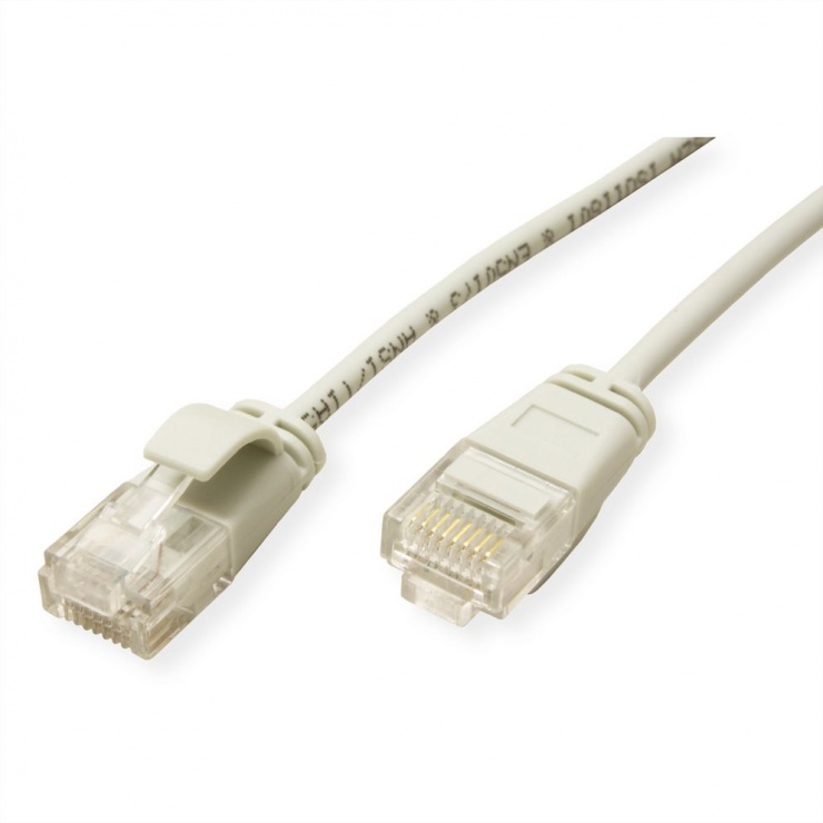 Imagine Cablu de retea Slim cat 6A UTP LSOH 3m Gri, Roline 21.15.3906