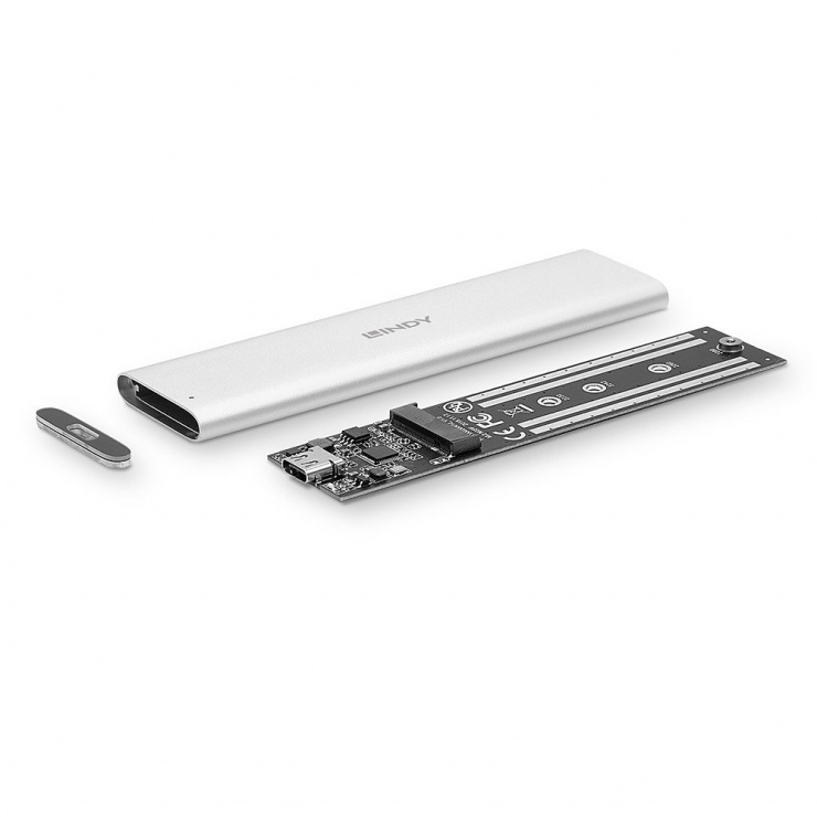 Imagine Rack extern USB 3.1 Gen 2 pentru SSD SATA M.2, Lindy L43285