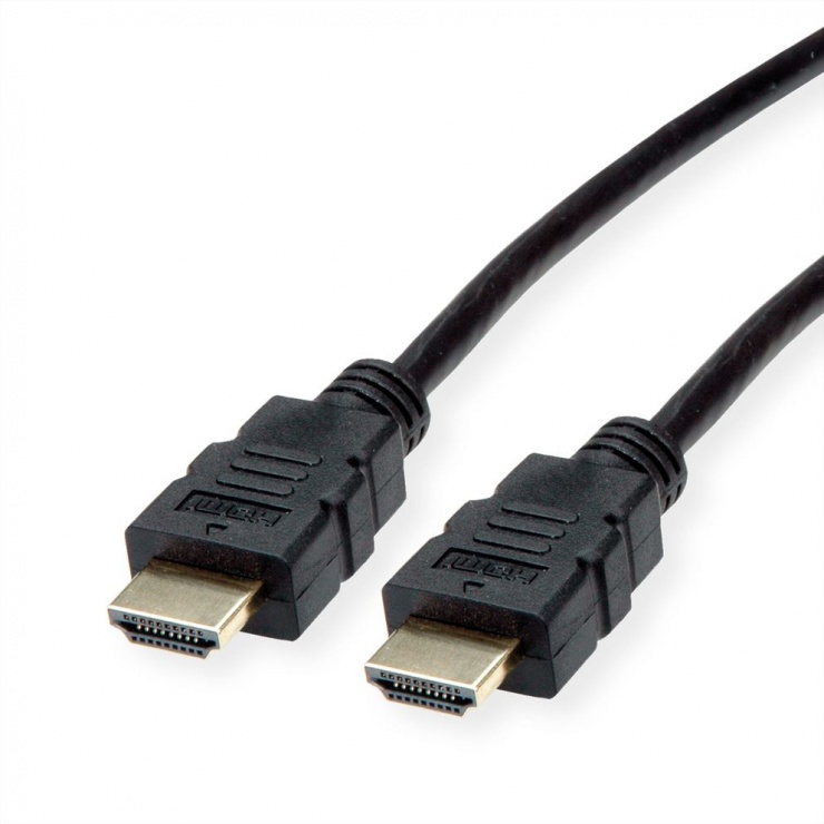Imagine Cablu HDMI High Speed cu Ethernet 4K@30Hz TPE T-T 7.5m Negru, Roline 11.04.5935