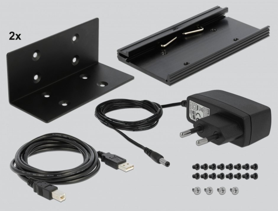 Imagine Adaptor USB 2.0 la 12 porturi Serial RS-232 cu surge protection si extended temperature range, Deloc