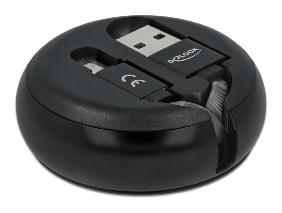 Imagine Cablu de date si incarcare USB 2.0 la micro USB-B Negru, Delock 85818