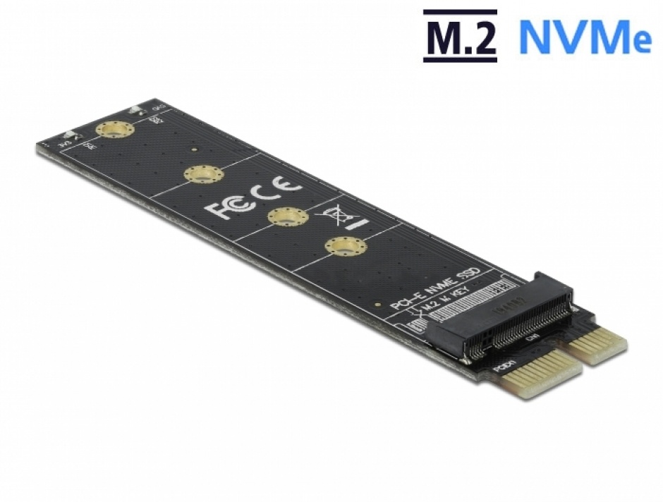 Imagine PCI Express la M.2 Key M NVME, Delock 64105