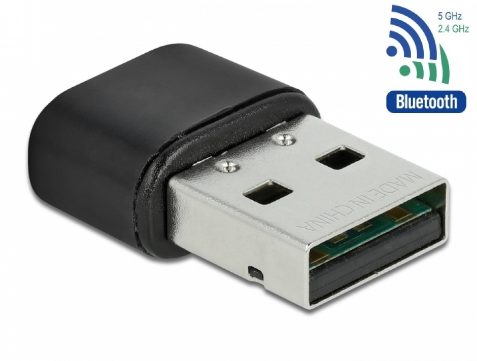 Imagine Adaptor 2 in 1 Bluetooth 4.2 + adaptor USB Dual band WLAN ac/a/b/g/n 433 Mbps, Delock 61000