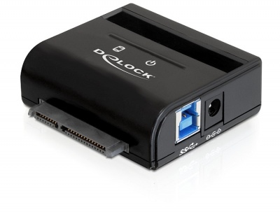 Imagine Adaptor portabil USB 3.0 la SATA III/IDE 40 pin/IDE 44 pin, Delock 61948