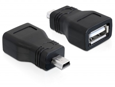 Imagine Adaptor USB 2.0 M la conector mini USB T, Delock 65277