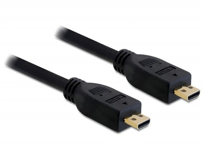Imagine Cablu micro HDMI-D v1.4 19T-19T 1m, Delock 82777
