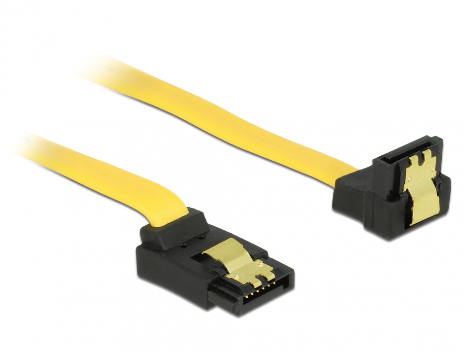 Imagine Cablu SATA III 6 Gb/s sus - jos cu fixare 30 cm, Delock 82820