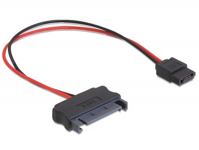 Imagine Cable alimentare SATA 15 pini la SATA 6 pini, Delock 82912