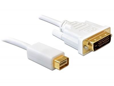 Imagine Cablu mini DVI la DVI-D Dual Link 24+1pini T-T 2M, Delock 82929