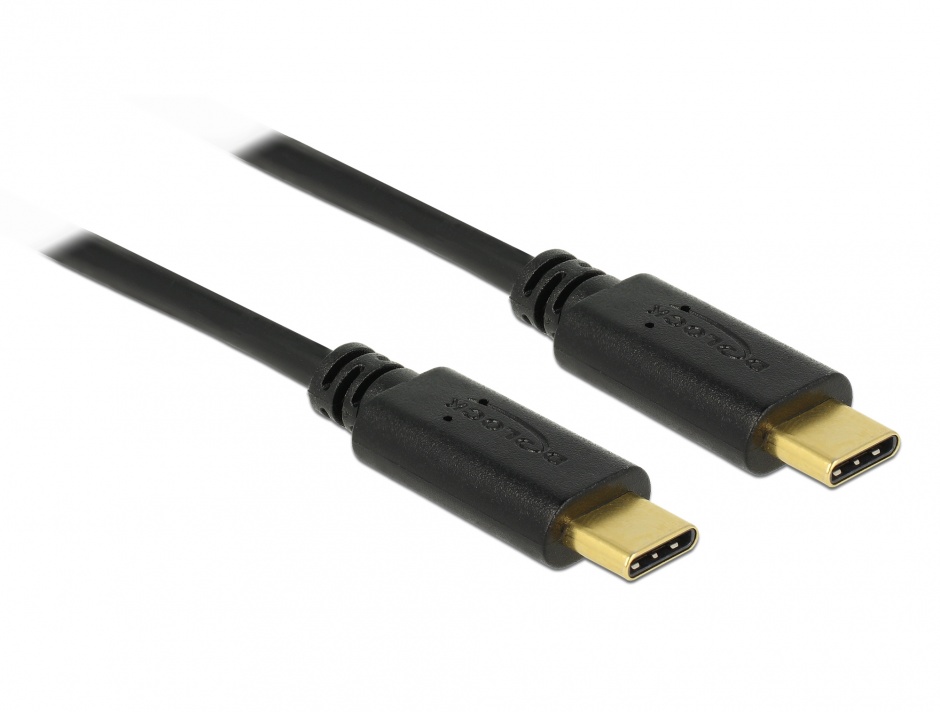 Imagine Cablu USB 2.0 Tip C la tip C T-T 0.5m 5A E-Marker, Delock 83043