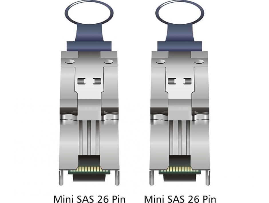Imagine Cablu mini SAS 26 pin SFF 8088 T-T 1m, Delock 83061 