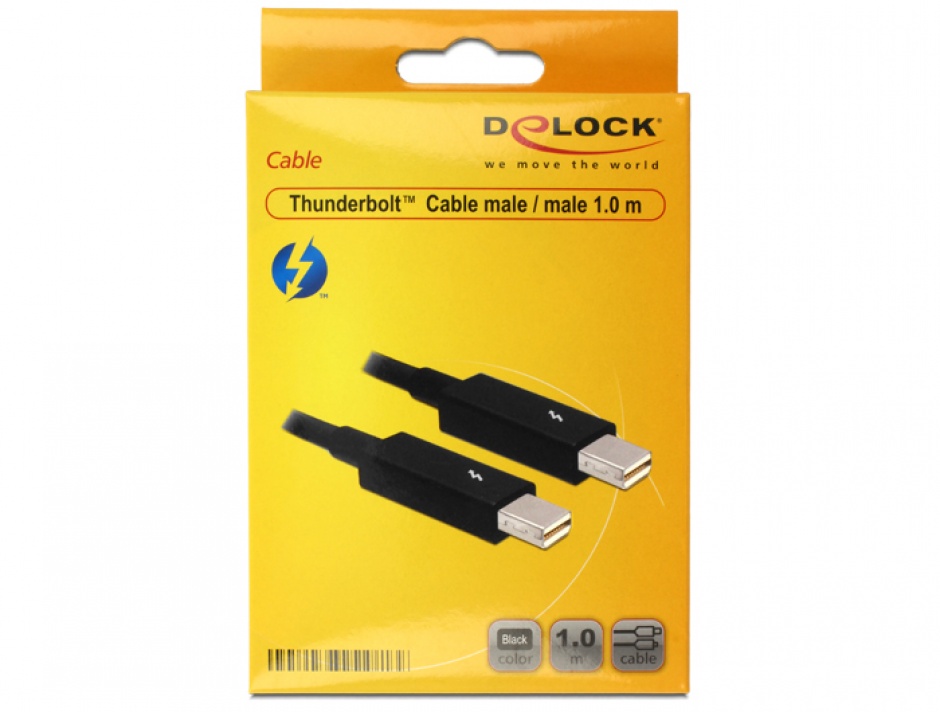 Imagine Cablu Thunderbolt 2 T-T 1m Negru, Delock 83149
