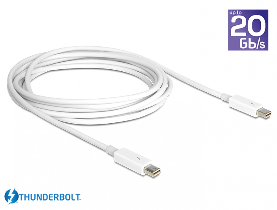 Imagine Cablu Thunderbolt 2 T-T 2m alb, Delock 83167