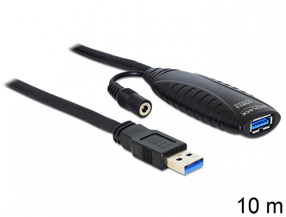 Imagine Cablu prelungitor activ USB 3.0 M-T 10m, Delock 83415