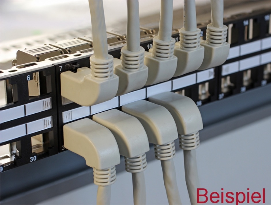 Imagine Cablu retea Cat.6 SSTP unghi 0.5m, Delock 83520