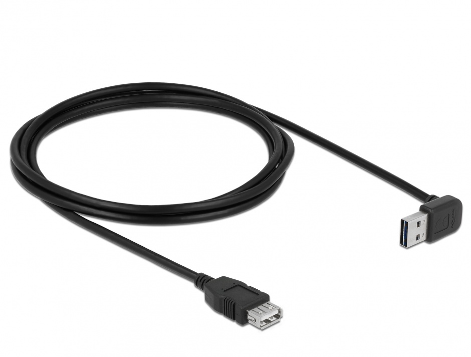 Imagine Cablu prelungitor EASY-USB 2.0 T-M unghi sus/jos 2m, Delock 83548 