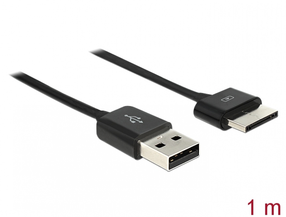 Imagine Cablu USB 2.0 date si alimentare tableta ASUS Eee Pad 36 pini 1m Negru, Delock 83555