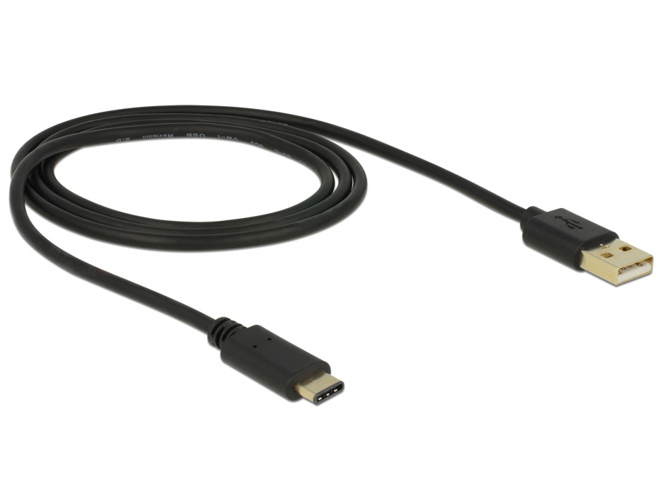 Imagine Cablu USB tip C (device) la USB 2.0-A (host) 1m, Delock 83600