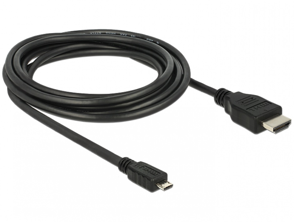 Imagine Cablu micro USB-B MHL 3.0 la HDMI 4k 3m, Delock 83650