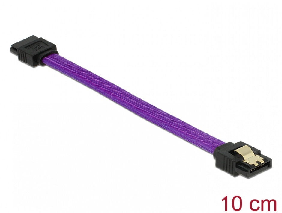 Imagine Cablu SATA III 6 Gb/s 10cm drept Premium, Delock 83688