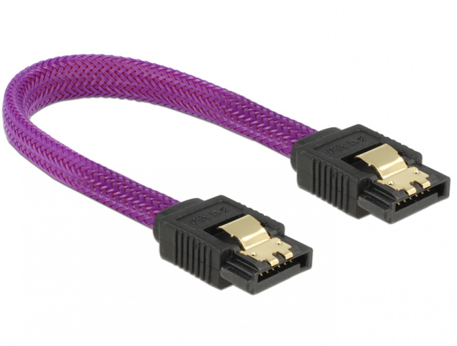 Imagine Cablu SATA III 6 Gb/s 10cm drept Premium, Delock 83688