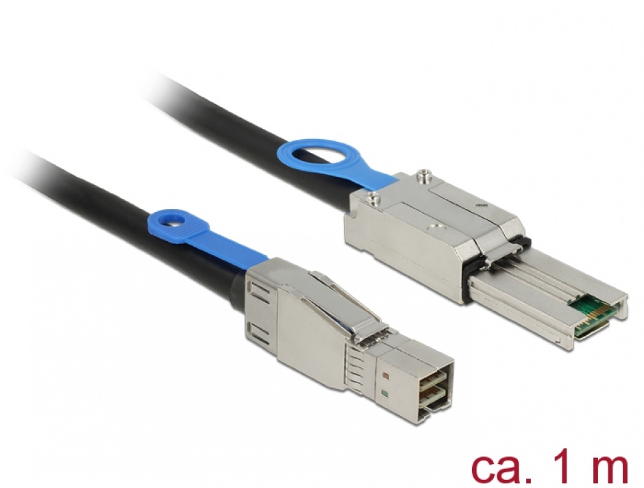 Imagine Cablu Mini SAS HD SFF-8644 la Mini SAS SFF-8088 1m, Delock 83734