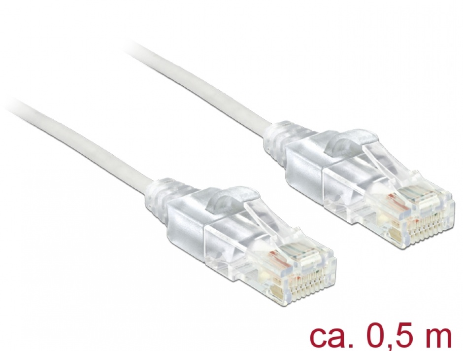 Imagine Cablu RJ45 Cat.6 UTP Slim 0.5m, Delock 83780