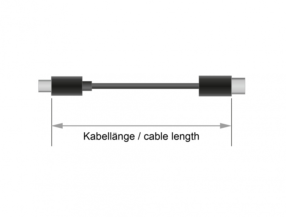 Imagine Cablu USB 2.0 tip C T-T Negru 4m 3A, Delock 83868