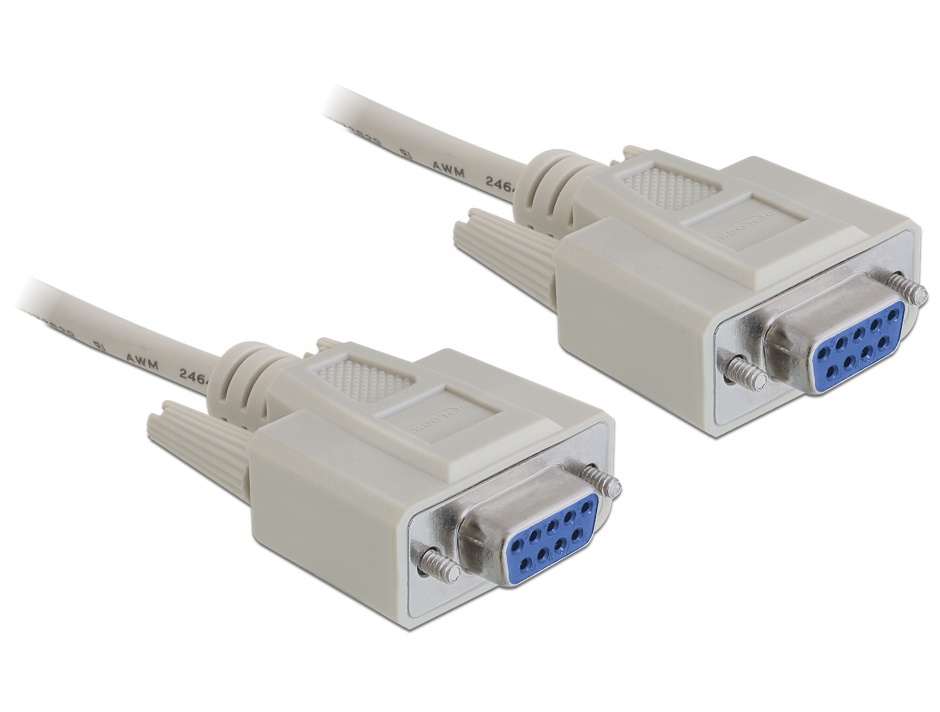 Imagine Cablu Serial Nullmodem DB9 M-M 1.8m, Delock 84077