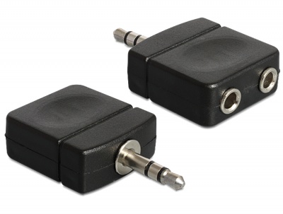 Imagine Adaptor audio stereo 3.5mm jack T la 2 X jack M, Delock 84306