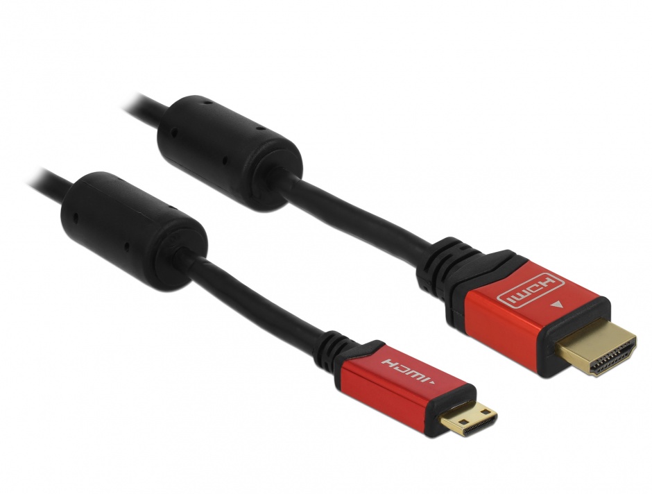 Imagine Cablu HDMI la mini HDMI-C 4K Premium 3m, Delock 84337
