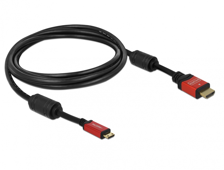 Imagine Cablu HDMI la mini HDMI-C Premium 5m, Delock 84338