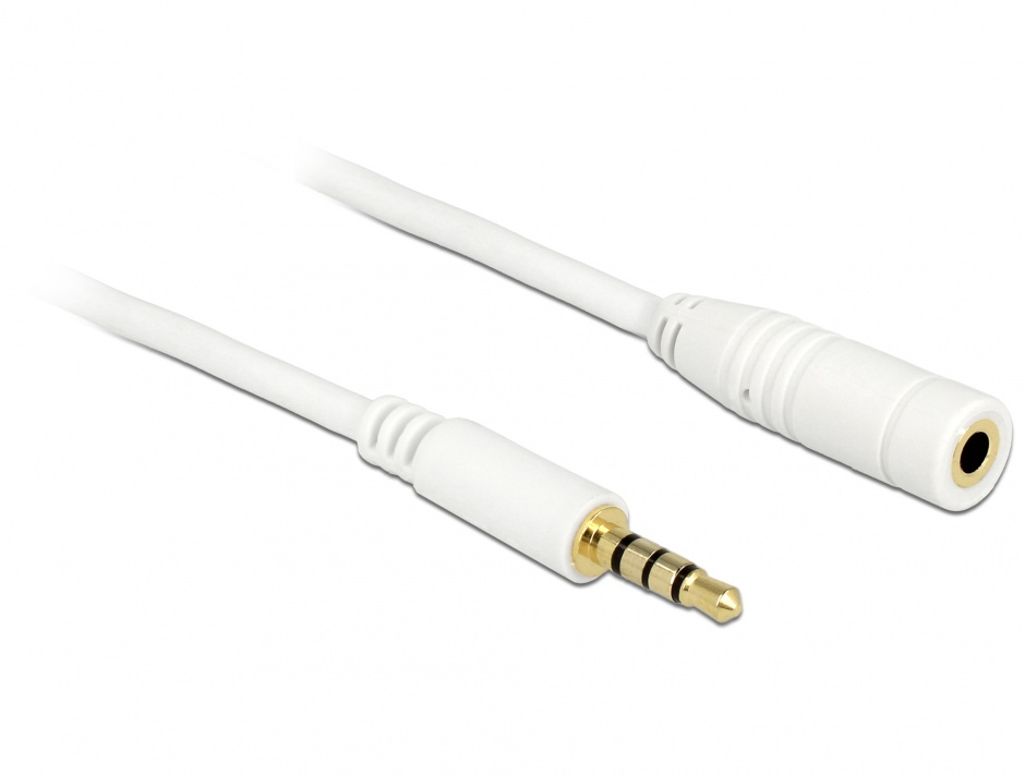 Imagine Cablu prelungitor audio jack 3.5mm 4 pini T-M 3m, Delock 84483