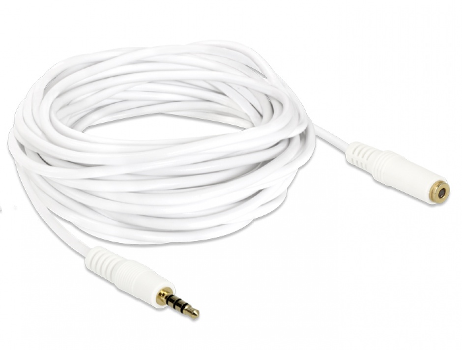 Imagine Cablu prelungitor audio jack 3.5mm 4 pini T-M 5m, Delock 84484