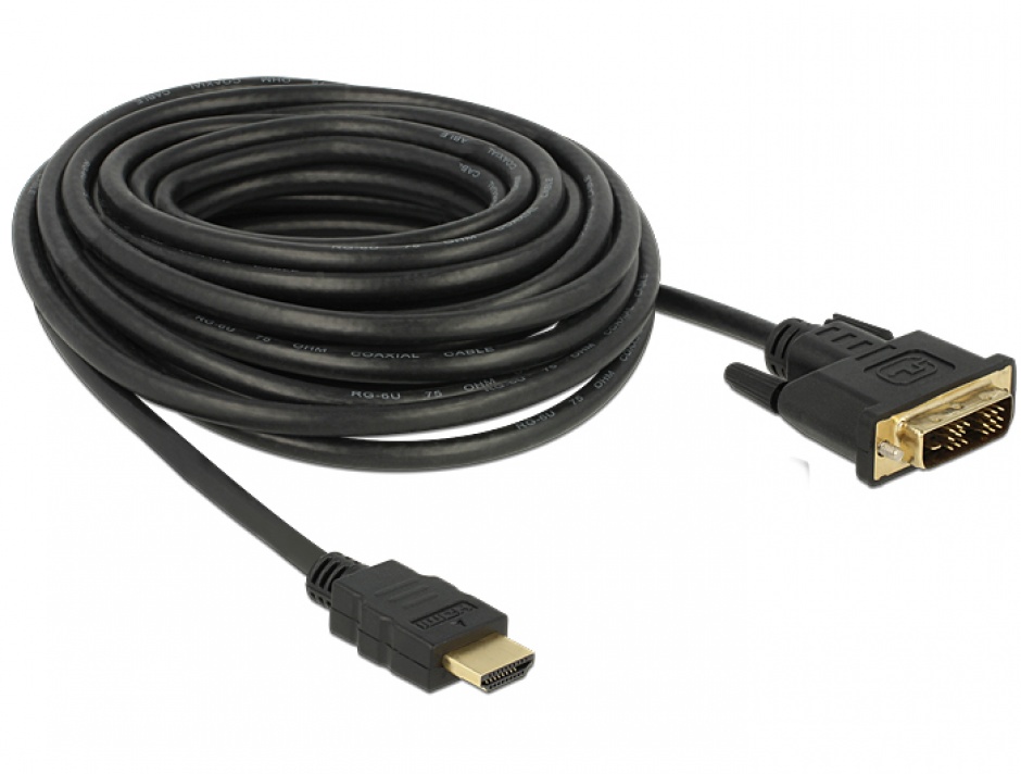 Imagine Cablu HDMI la DVI T-T 10 m, Delock 84673