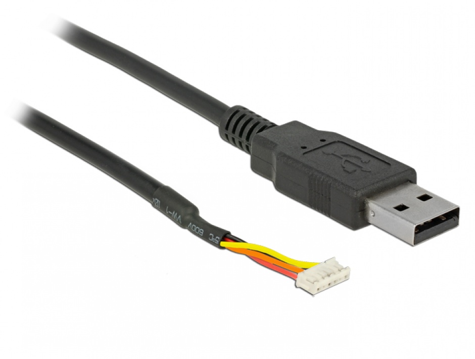 Imagine Cablu USB la Serial TTL 6 Pini WR-WTB 2.2 m 3.3V, Delock 84957