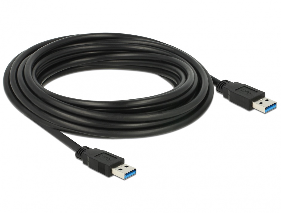 Imagine Cablu USB 3.0 T-T 5m Negru, Delock 85064