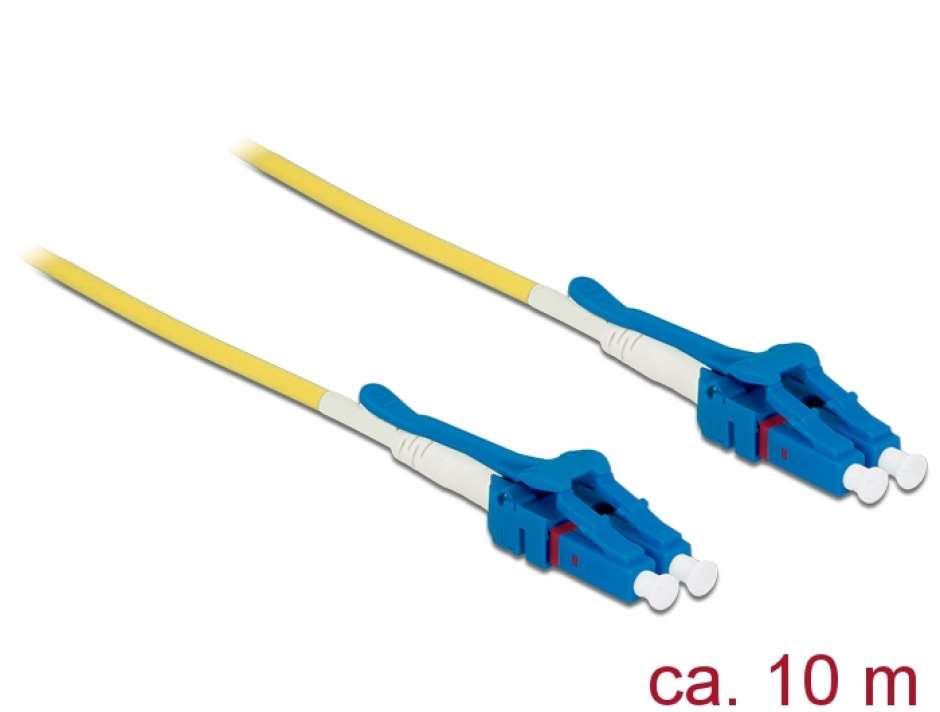 Imagine Cablu fibra optica LC - LC Singlemode OS2 Uniboot 10m, Delock 85087