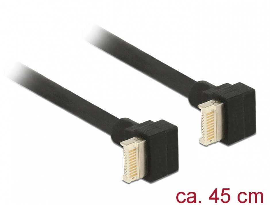 Imagine Cablu USB 3.1 Gen 2 key B 20 pini T-T 45cm Negru, Delock 85328