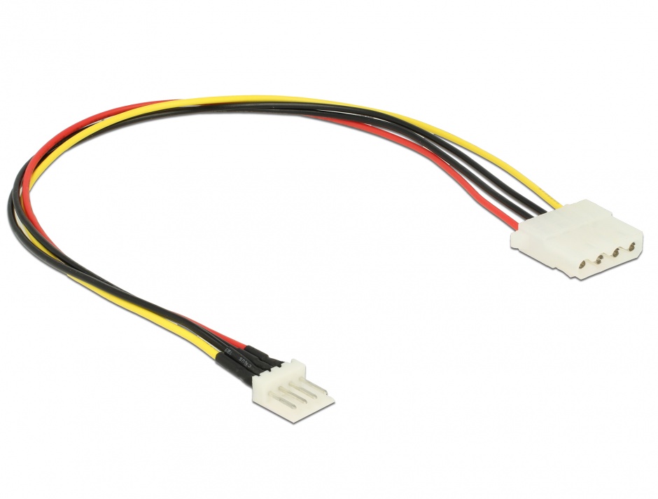 Imagine Cablu de alimentare Floppy 4 pini la Molex T-M 30cm, Delock 85457