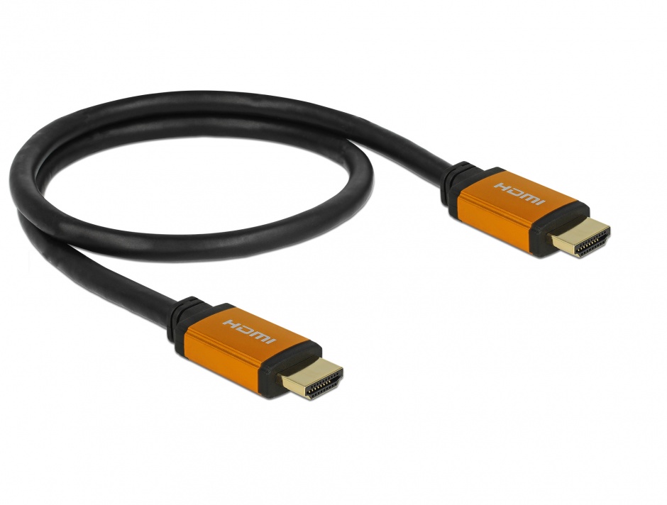 Imagine Cablu Ultra High Speed HDMI 8K60Hz/4K240Hz T-T 0.5m Negru, Delock 85726